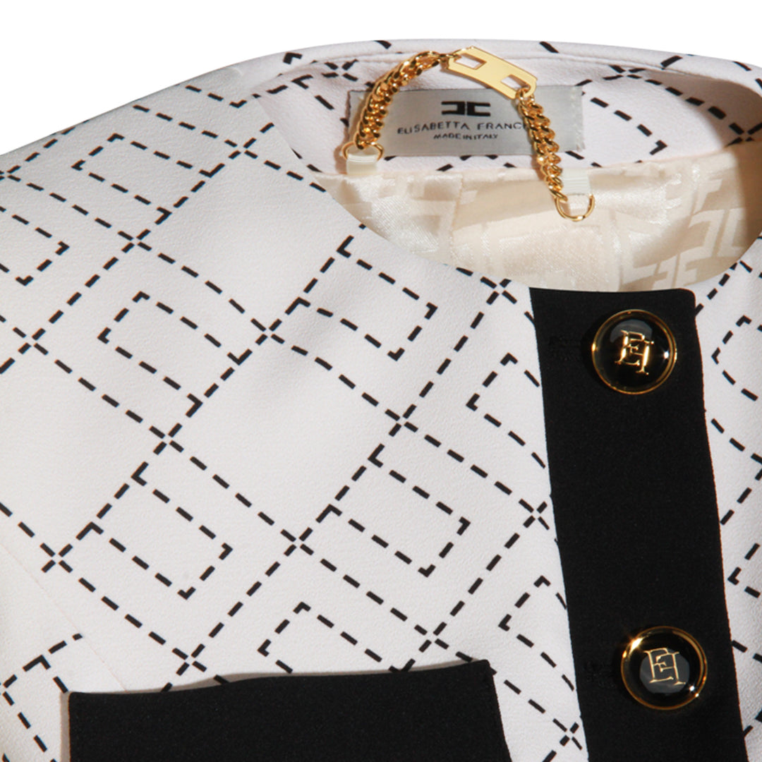 Elisabetta Franchi Jackets - MILK/NERO | 14f9ba9ea74d3d34e839dc09fd70d30bc022610d