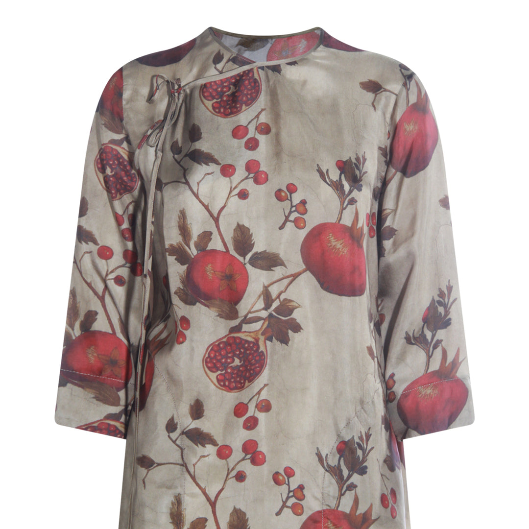 Uma Wang Dresses - TAN/RED/GREEN | 6ad991c76bc403e4f74317fa64922c19d0085de5