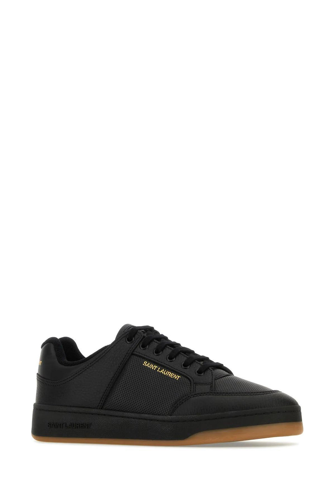 Sl/61 Low-Top In Perforated Leather Sneakers Black