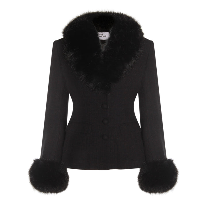 Self-Portrait Jackets - Blacks and greys | 5eaa02a591dff495286e09873dddd97843db9719