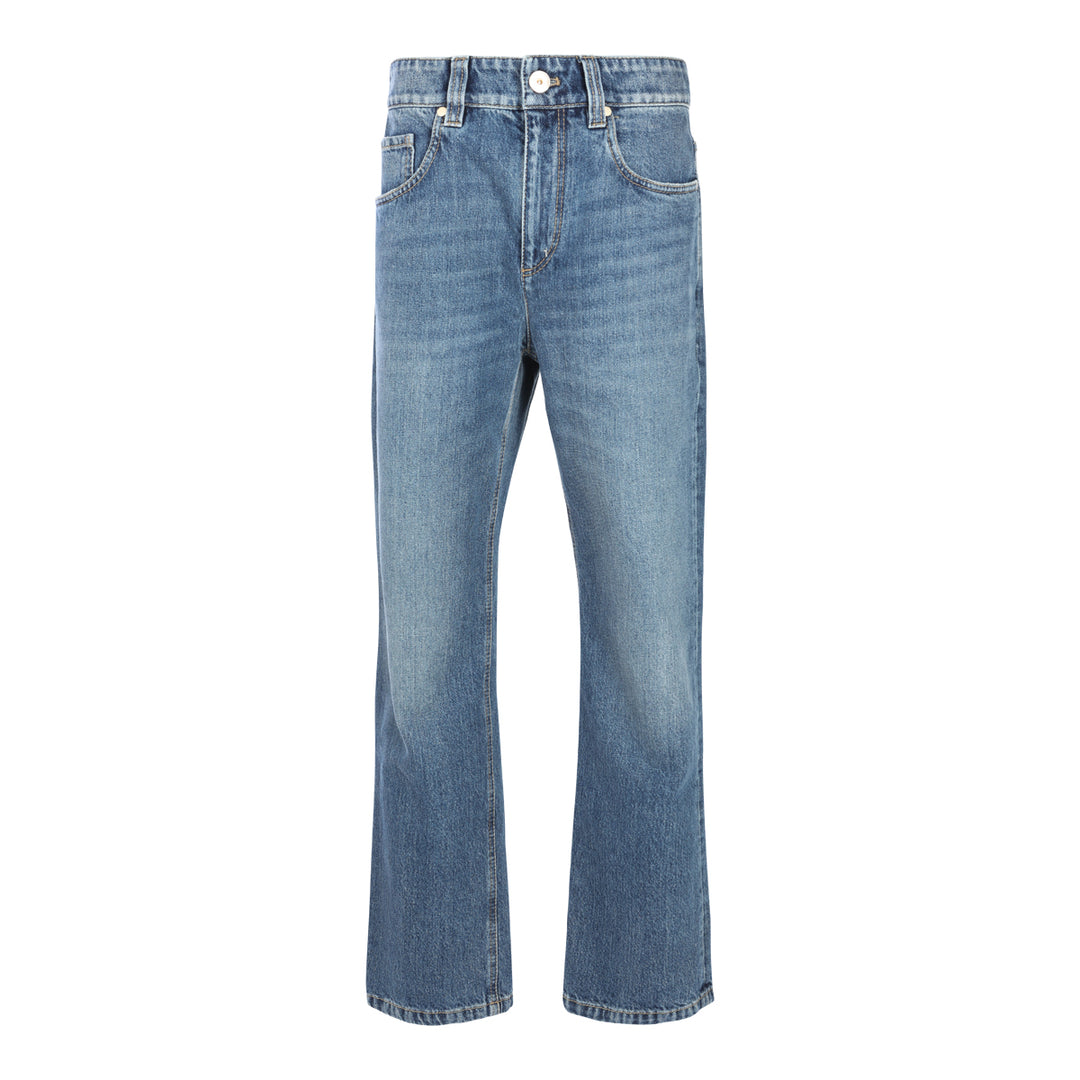 Brunello Cucinelli Jeans - AGED BLUE DENIM | 9f79ef92f2f57ff1e19ae5506a791e993f42fb5c