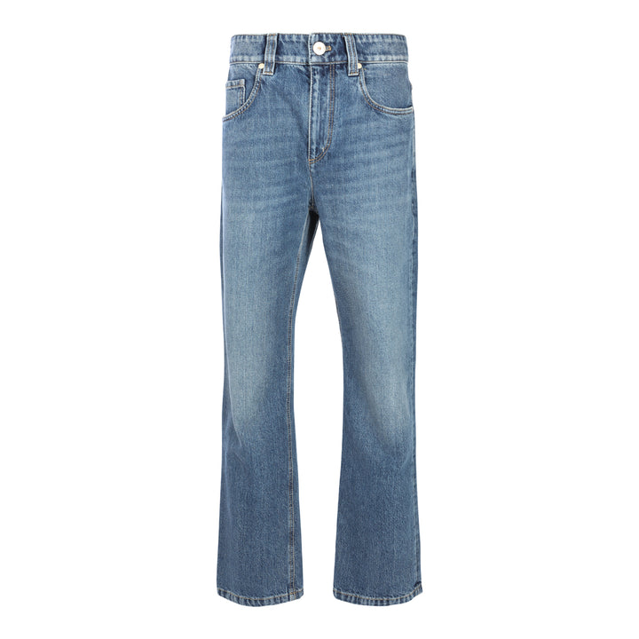 Brunello Cucinelli Jeans - AGED BLUE DENIM | 9f79ef92f2f57ff1e19ae5506a791e993f42fb5c