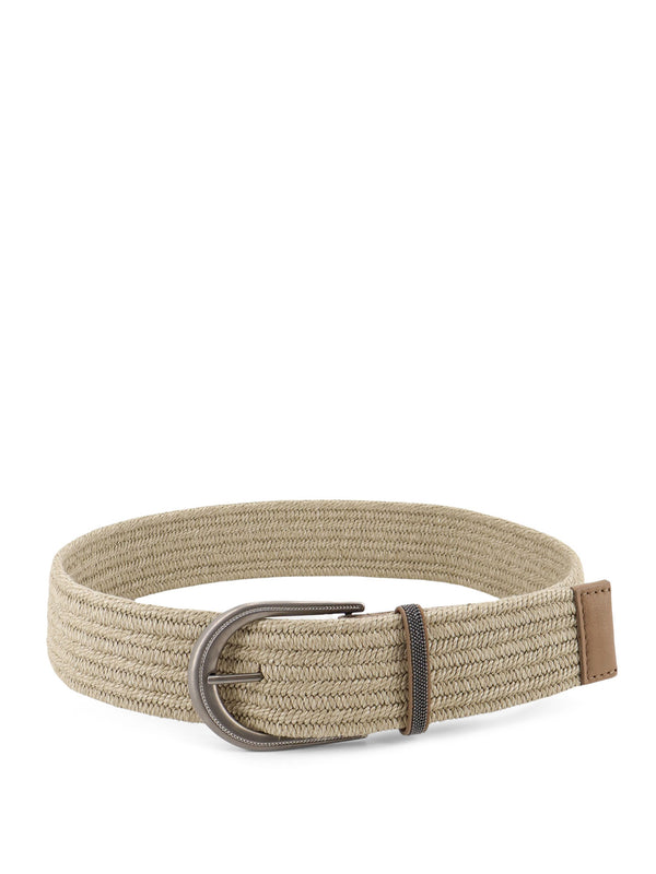 Linen Belt With Shiny Loop Detail