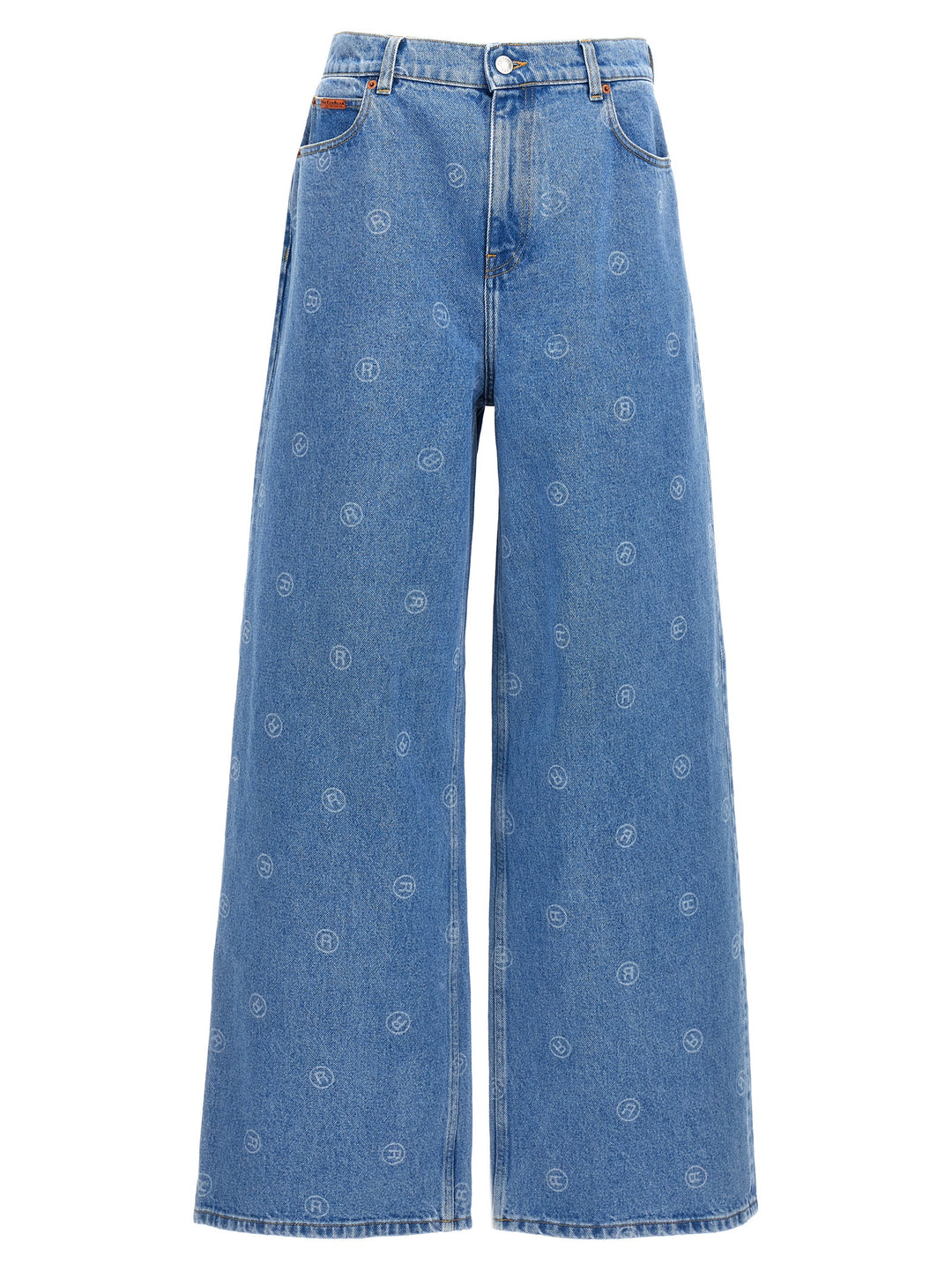 All-Over Logo Jeans Pants Light Blue