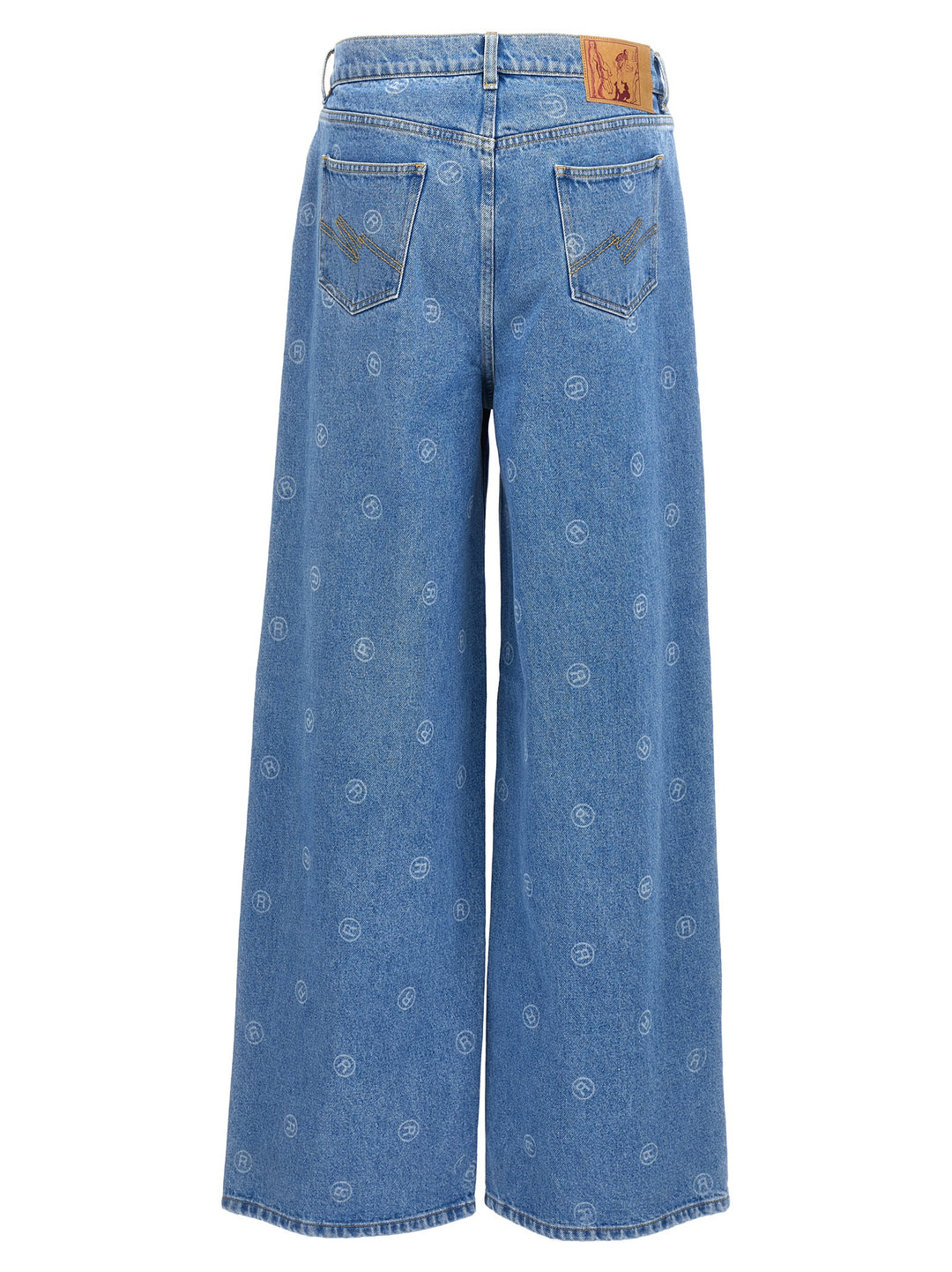 All-Over Logo Jeans Pants Light Blue