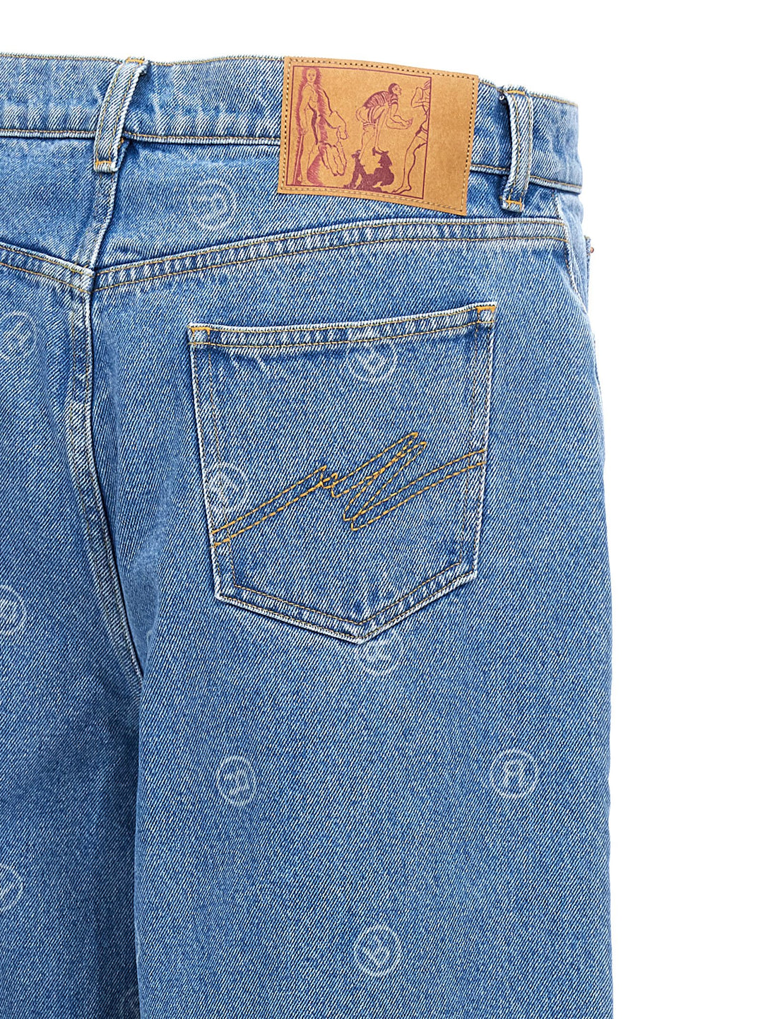 All-Over Logo Jeans Pants Light Blue