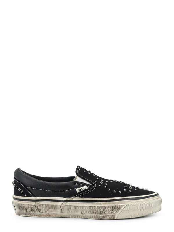 Lx Classic Slip On 98 Canvas And Leather Sneakers With All-Over Metal Beads