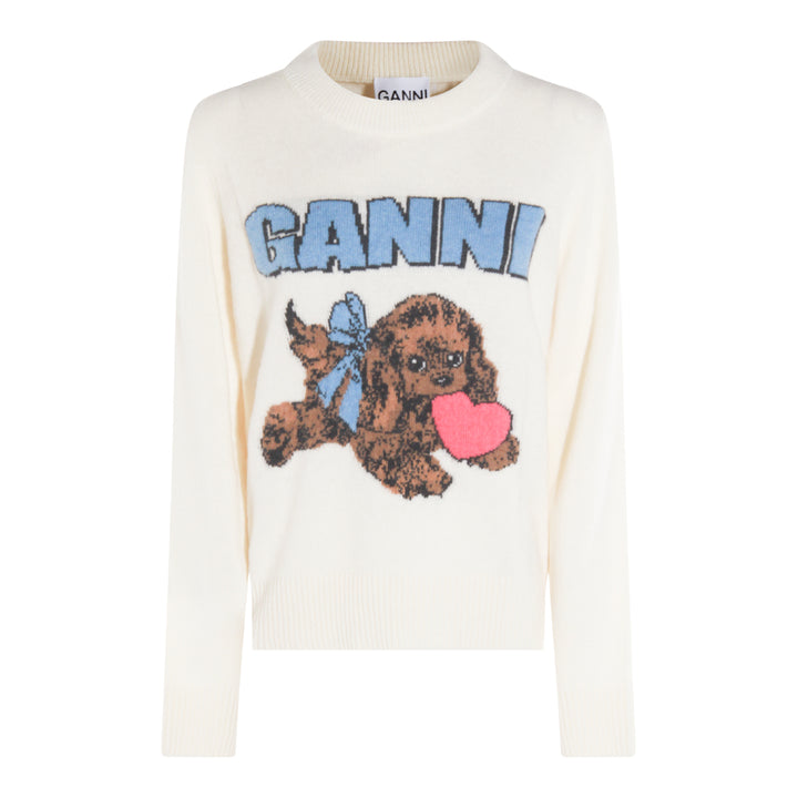 Ganni Sweaters - Egret | 2ed137aaaa935e1b232d1ac9ae7c11bb014c359d
