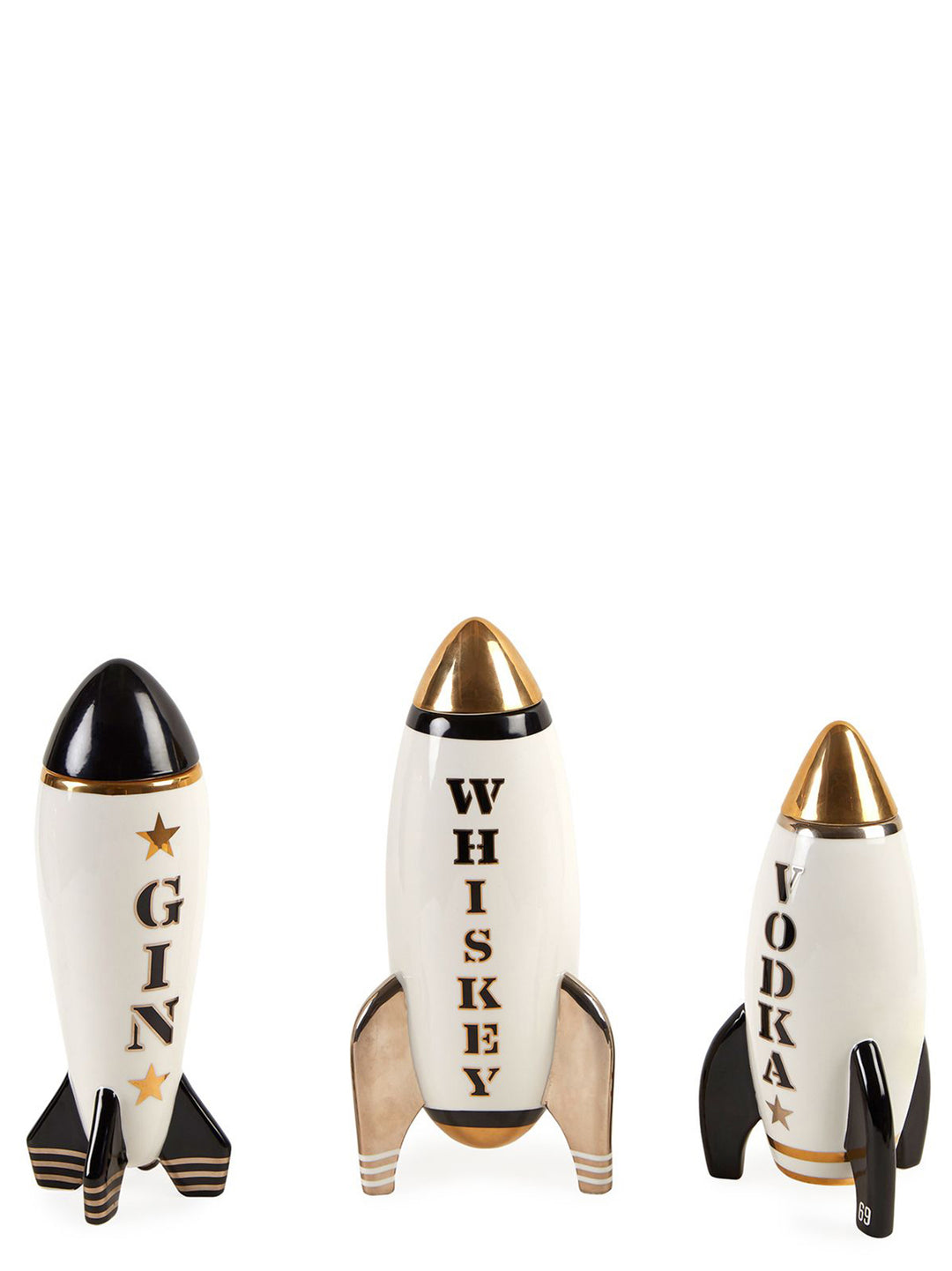 Rocket Whiskey Glasses And Bottles Multicolor