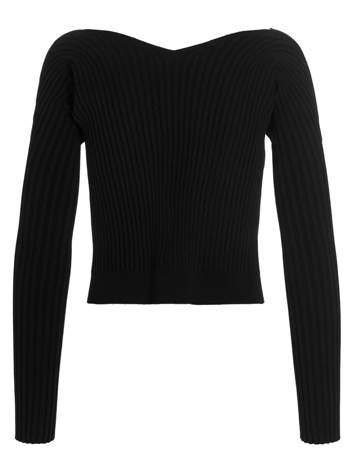 Le Maille Pralu Longue Sweater, Cardigans Black