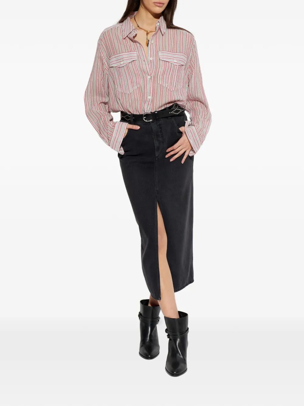 Marant ÉToile Striped - Red | 93cc62726be4bff0073e048a012bb8369b60a1eb