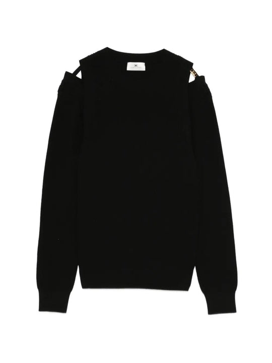 Knit Sweatshirt With Cut-Outs
