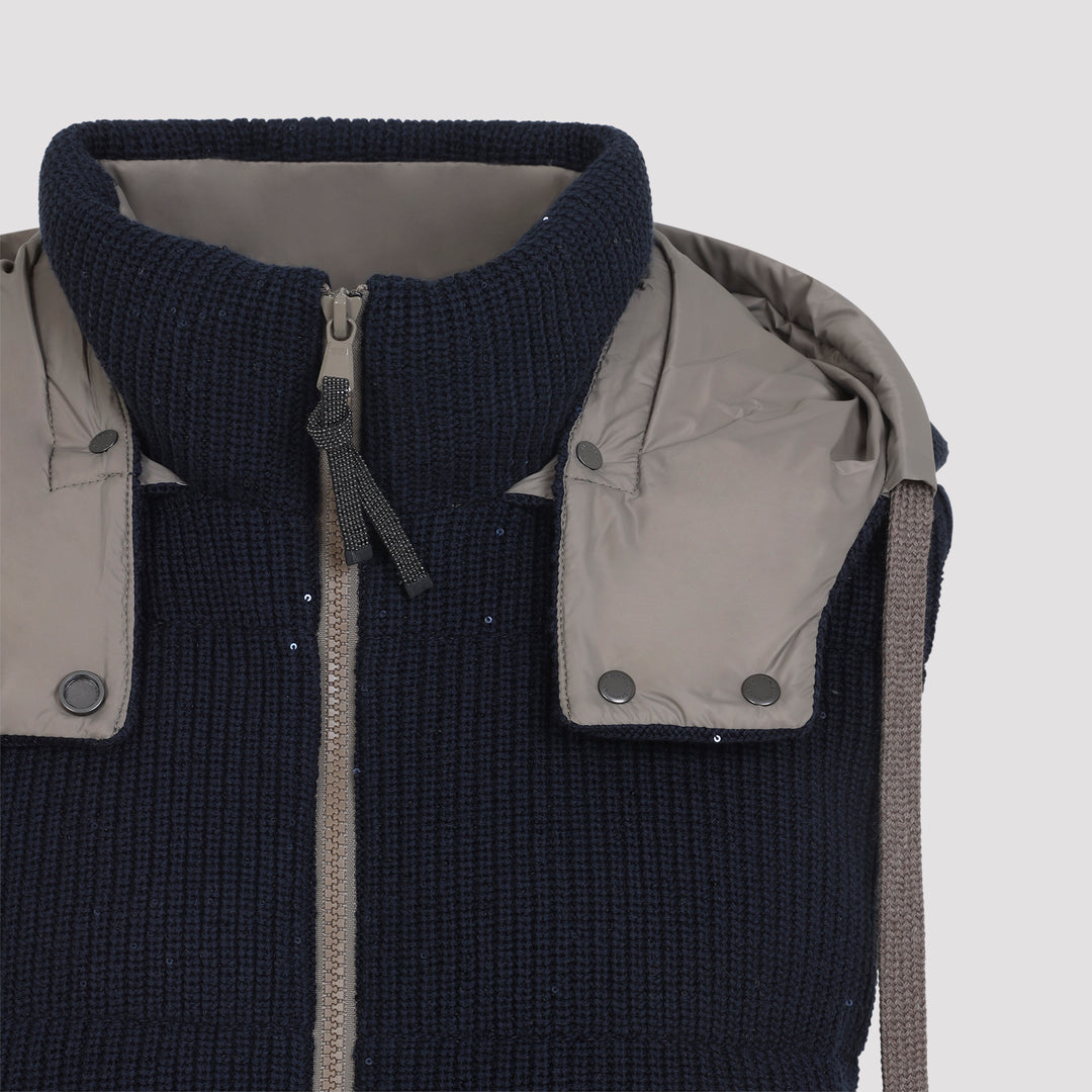 Brunello Cucinelli Gilet - Blue | a4e85e9e99bde20cc2e6ce56543b7919d9df16d9