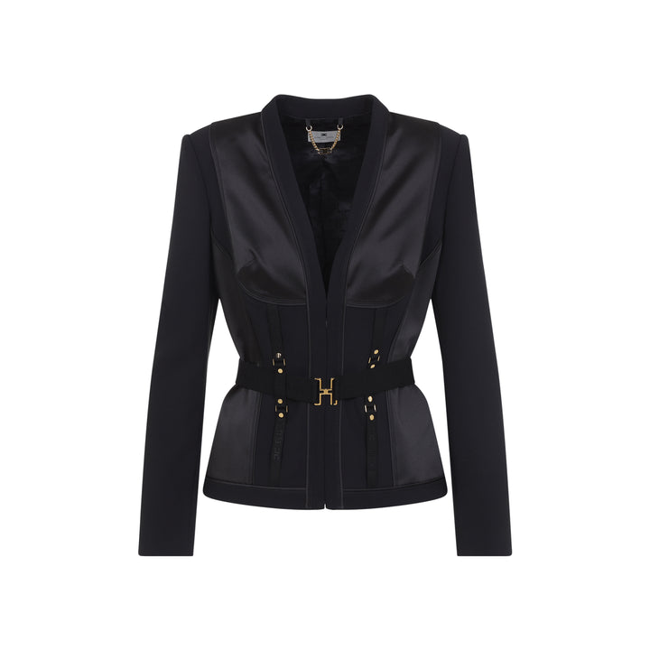 Elisabetta Franchi Jackets - Black | b3e2087d71295b5f5491afc111dcee573fc5b594