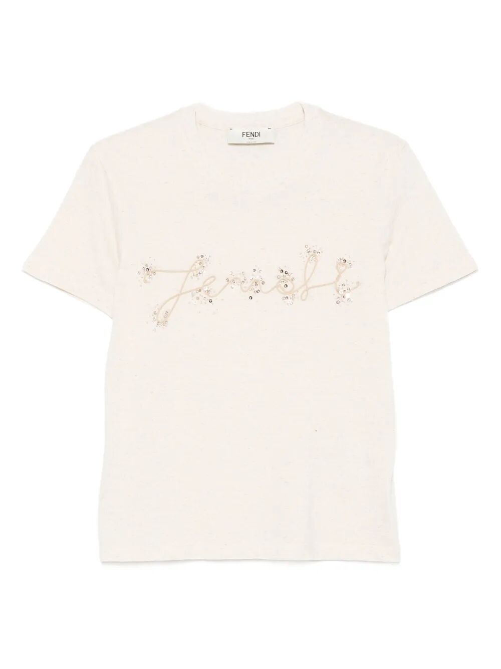 Fendi T-shirts - Nude & Neutrals | e0f05aa3e70f4ea0e598fd8dcdc3383606576f1b