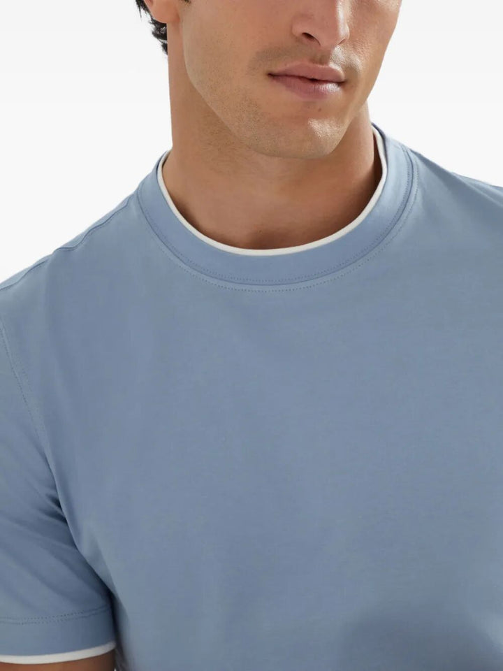 Brunello Cucinelli T-shirts - Blue | 0c463e4b4ad0c0a7297a299e0193dab5e9a539ff