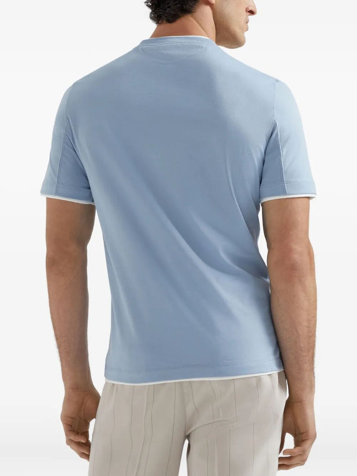 Brunello Cucinelli T-shirts - Blue | 598f9df08ce398859bda383cd1a54529dd16c388