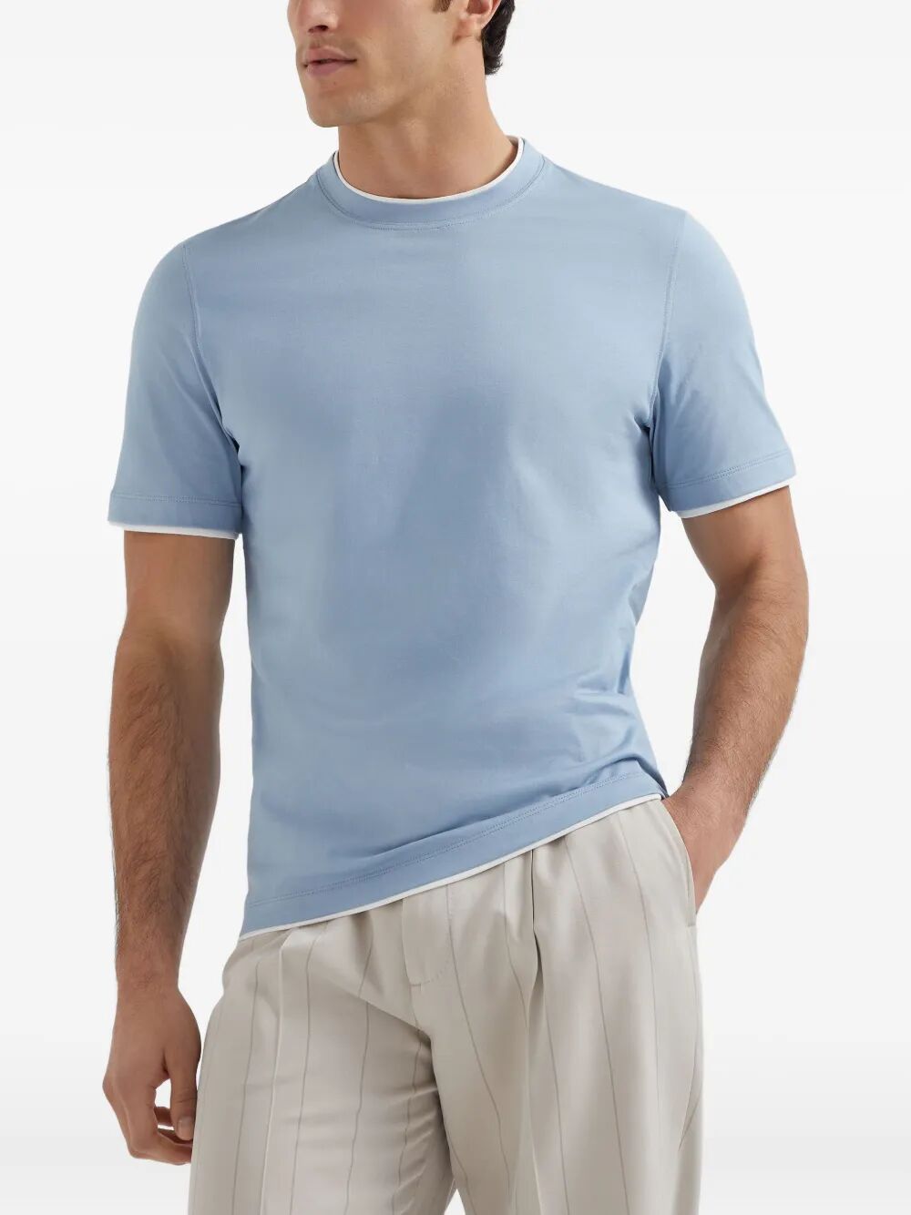 Brunello Cucinelli T-shirts - Blue | 8ed2609d03daf837e9c547c7388706818d5d374e