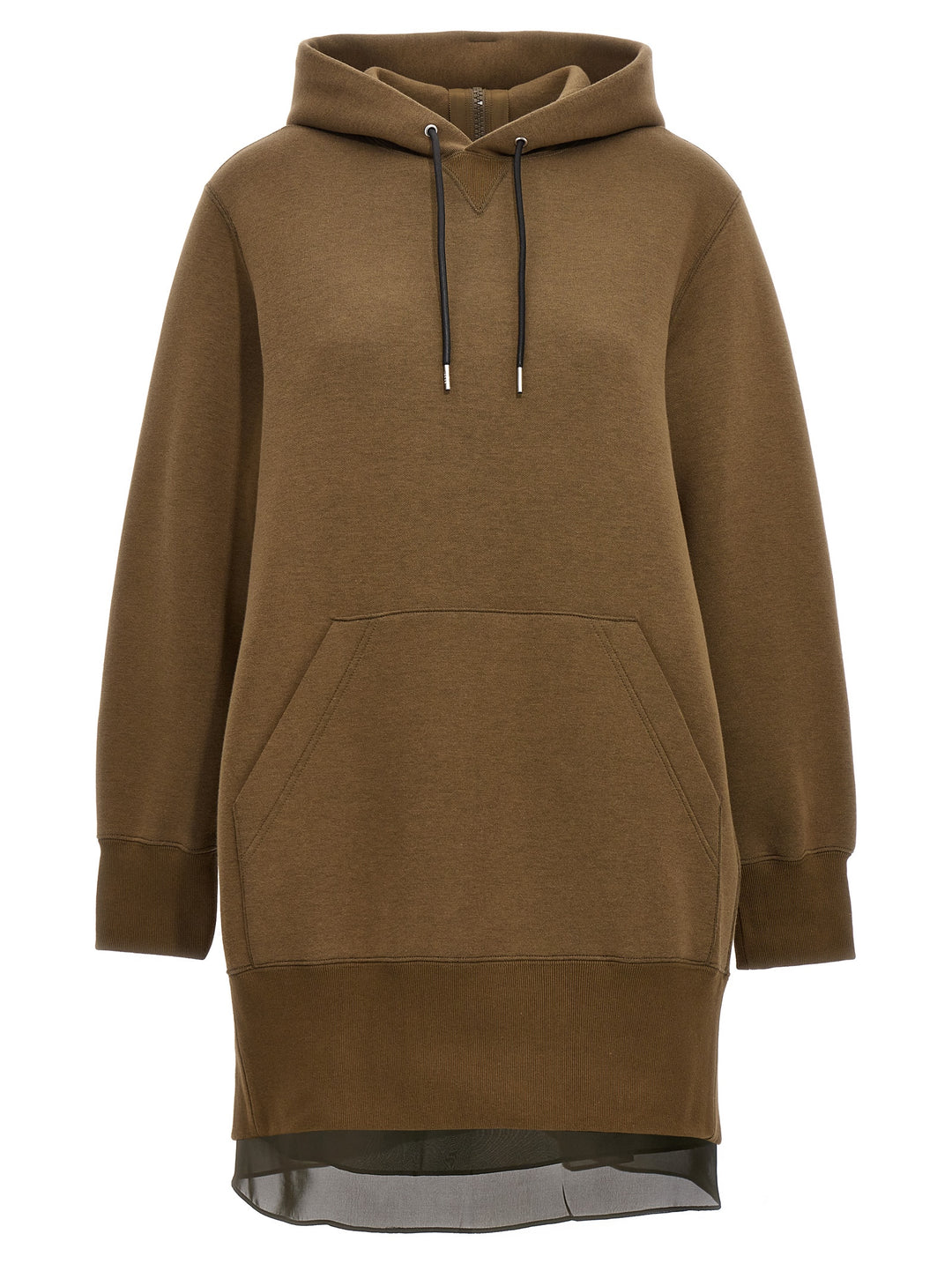 Hooded Sweatshirt Dress Dresses Brown