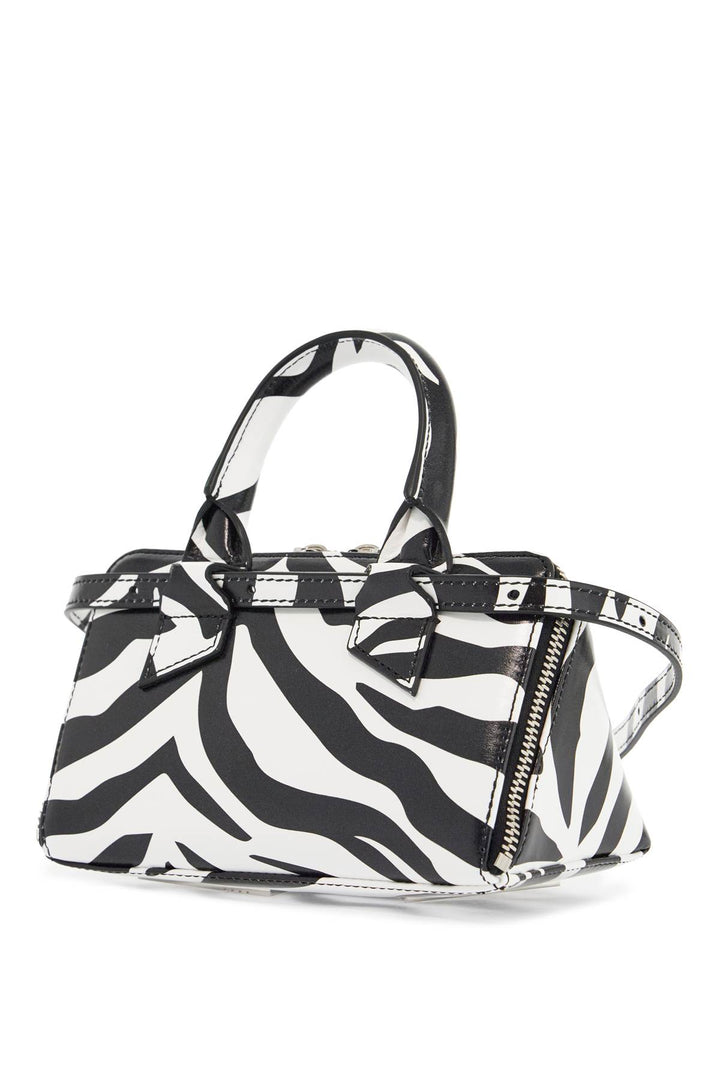 Mini Bag Friday Black And White Animal Print In Calfskin