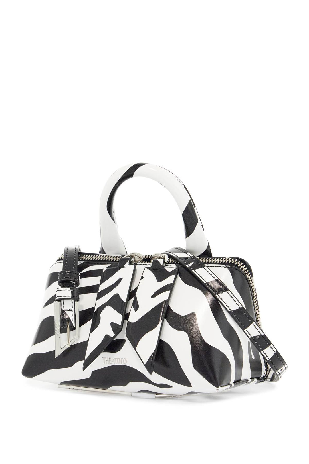 Mini Bag Friday Black And White Animal Print In Calfskin