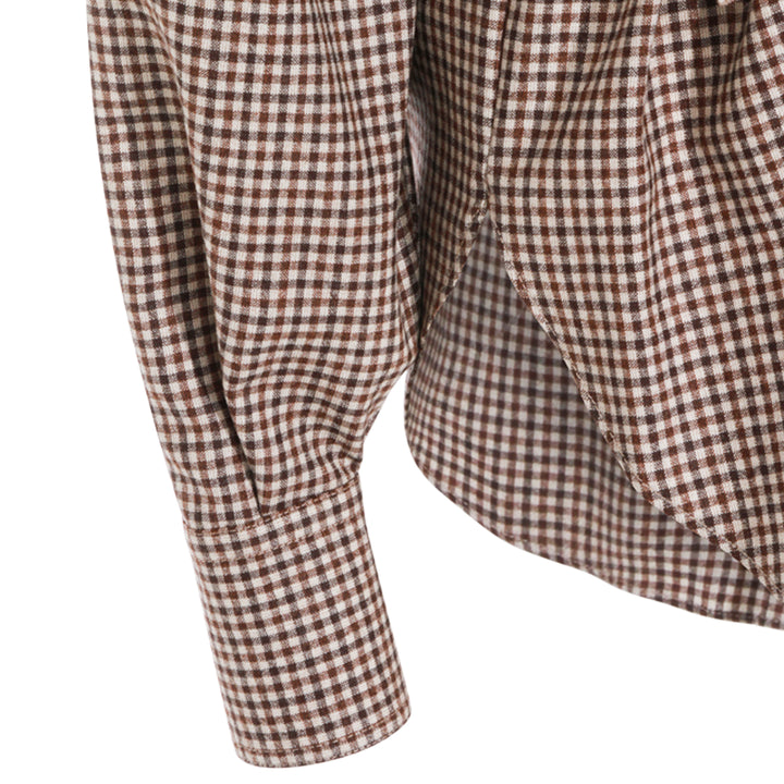 Brunello Cucinelli Shirts - MARRONE/BEIGE/TESTA DI MORO | 62f2b5f7b74990c03fa9e48cc452ed67fd4c585d