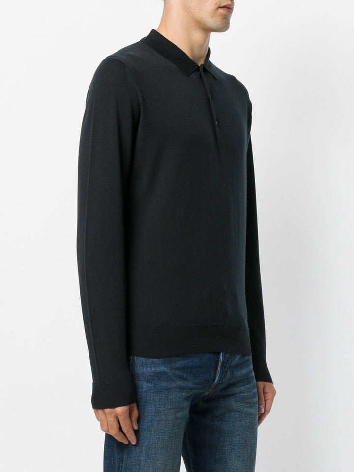 John Smedley Polo neck - Black | f3b12ae36b2a627b6ee29b5b679c89c52a7d96d5