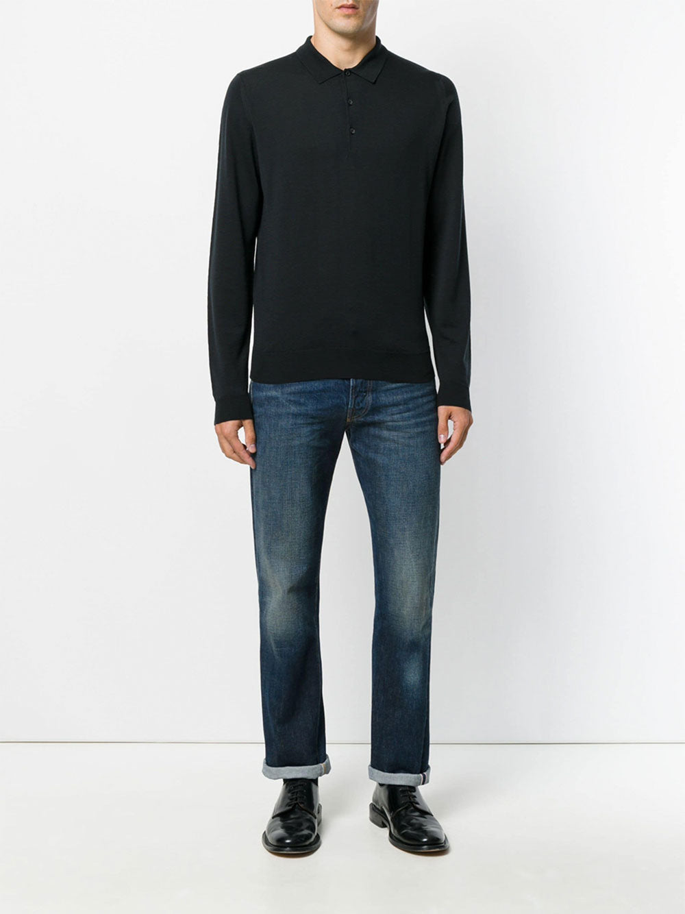 John Smedley Polo neck - Black | ed44293ed282cfd80e79f9ff77da64c20bff6eee