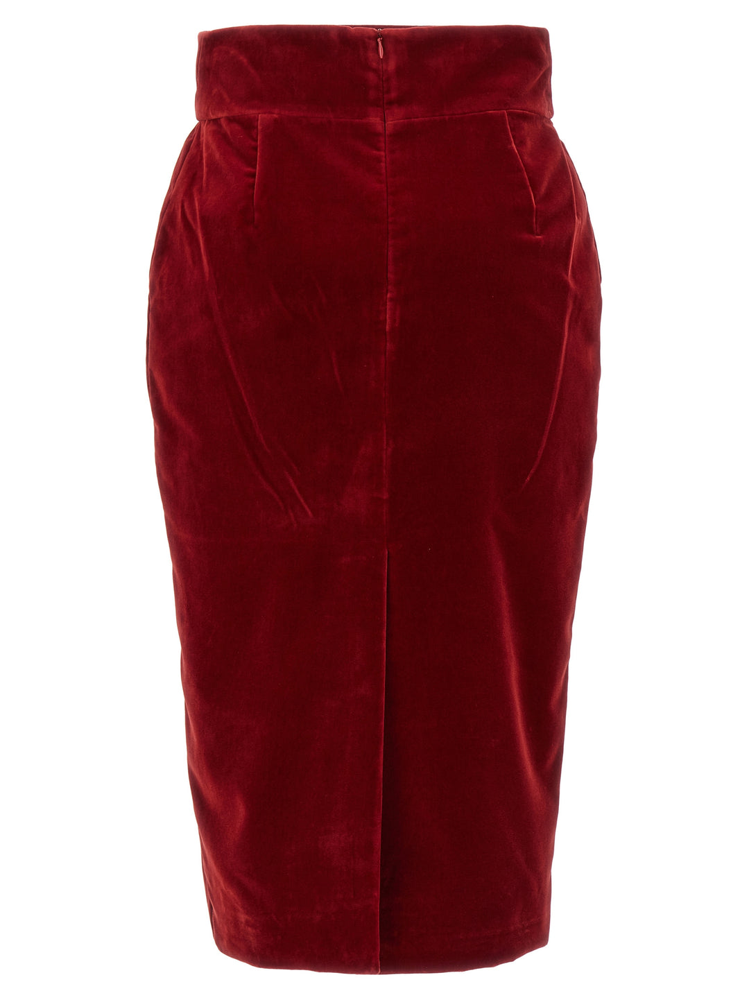 Alexandre Vauthier Velvet Midi Skirt Skirts - Red | f78e7228af53997868933f1dfaa3a9660e42ace3