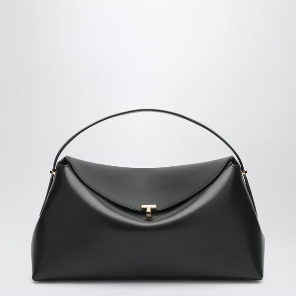 Black Leather T-Lock Bag