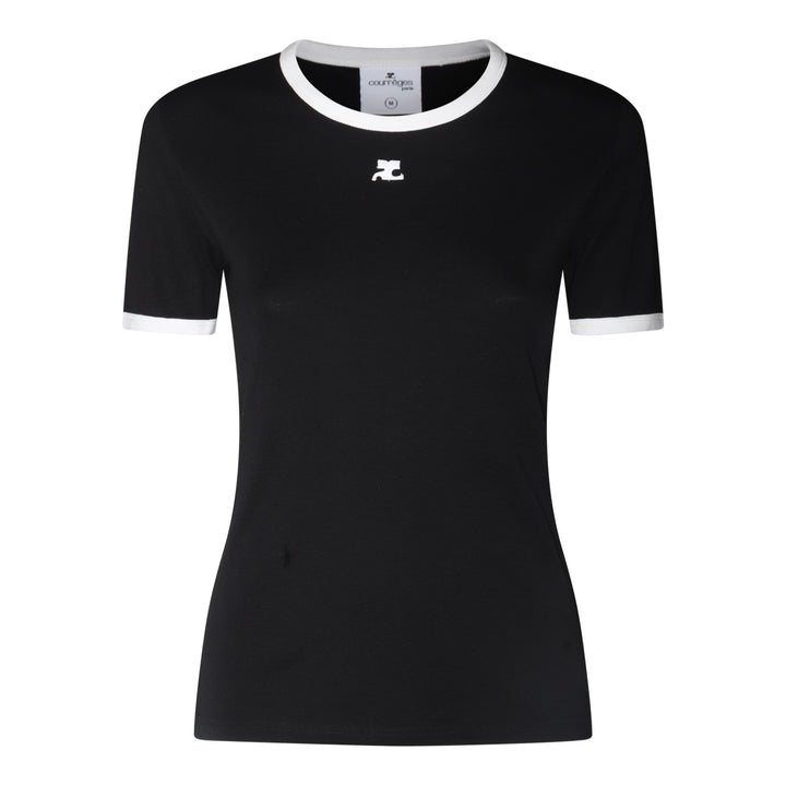 Courreges T-shirts and Polos - BLACK/HERITAGE WHITE | b935c59b4111e05c50a8694c448f31da6d0440a3