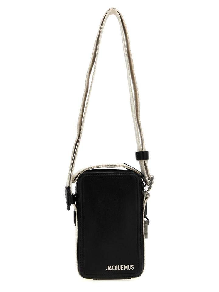 La Cuerda Vertical Crossbody Bags Black