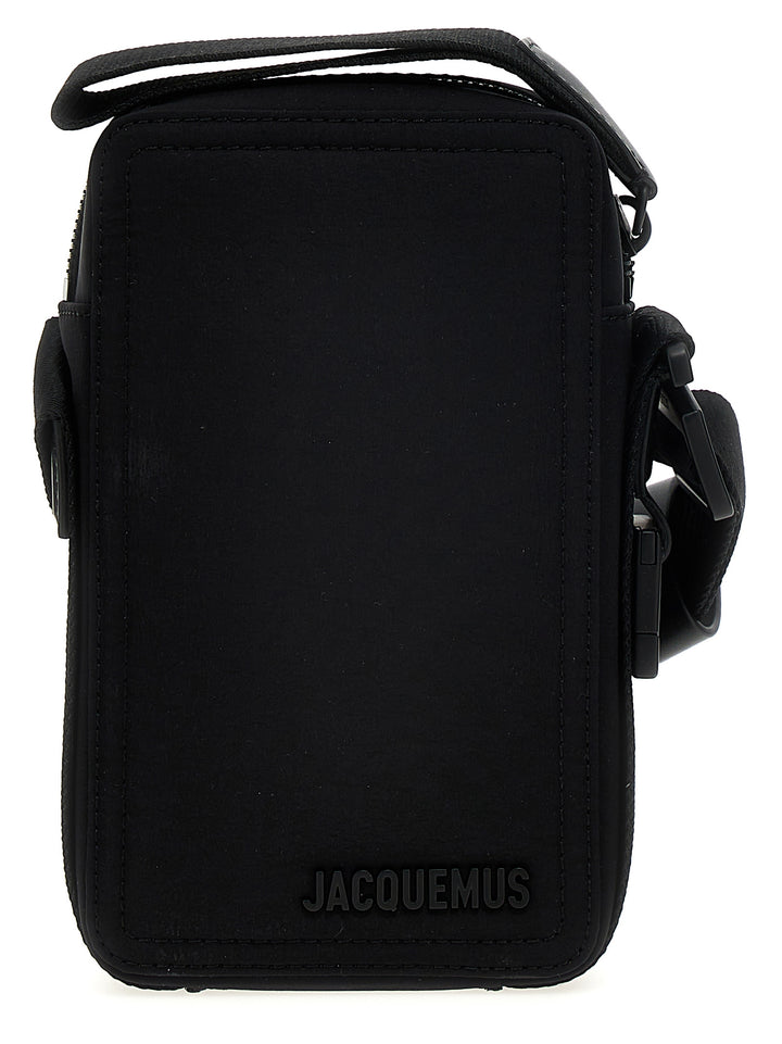 La Cuerda Vertical Crossbody Bags Black