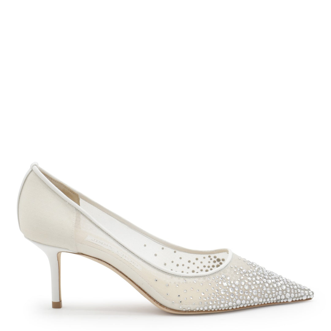 Jimmy Choo With Heel - WHITE/CRYSTAL | 66b99ada83de41aae89e21cf21c68885edc23e08