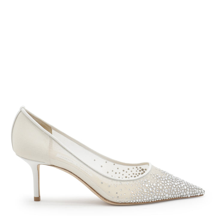 Jimmy Choo With Heel - WHITE/CRYSTAL | 66b99ada83de41aae89e21cf21c68885edc23e08