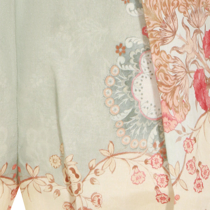 Zimmermann Shorts - WALLPAPER FLORAL MINT | 750c0c79a64099e38e1f4d71368d248c04e75611