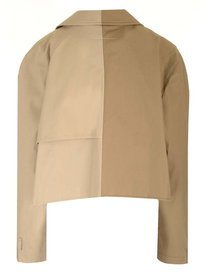 Cropped Trench Coat Jackets Beige
