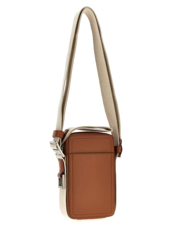 Le Cuerda Vertical Crossbody Bags Brown