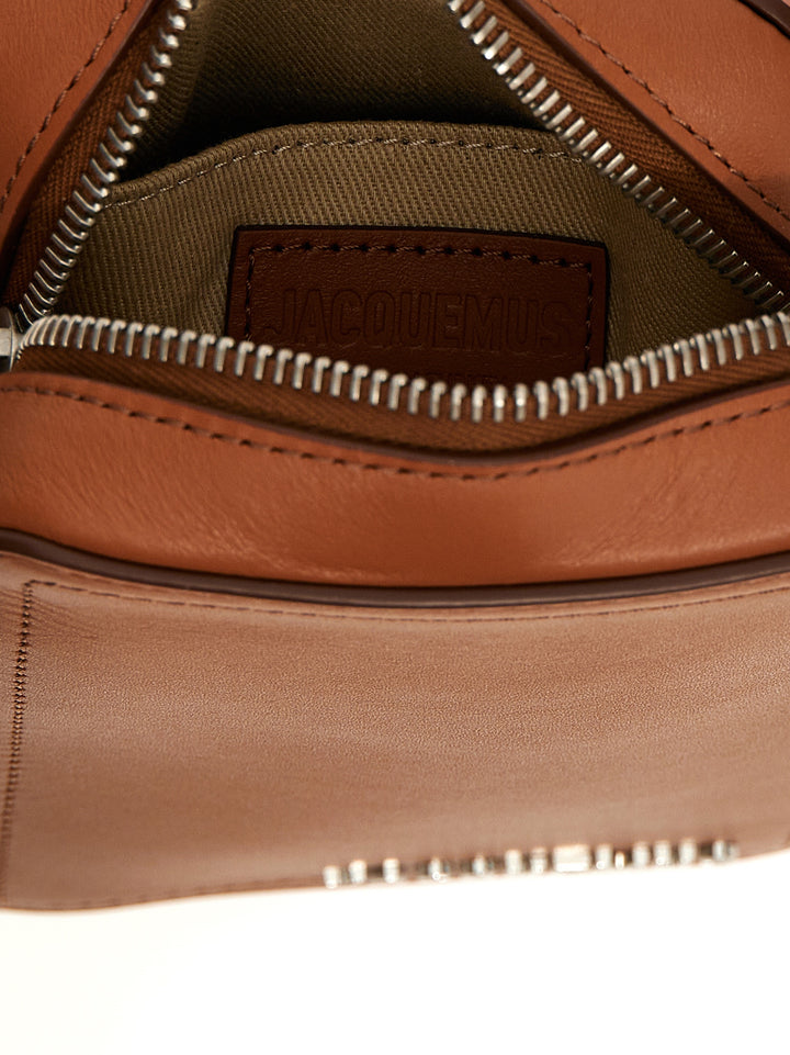 Le Cuerda Vertical Crossbody Bags Brown