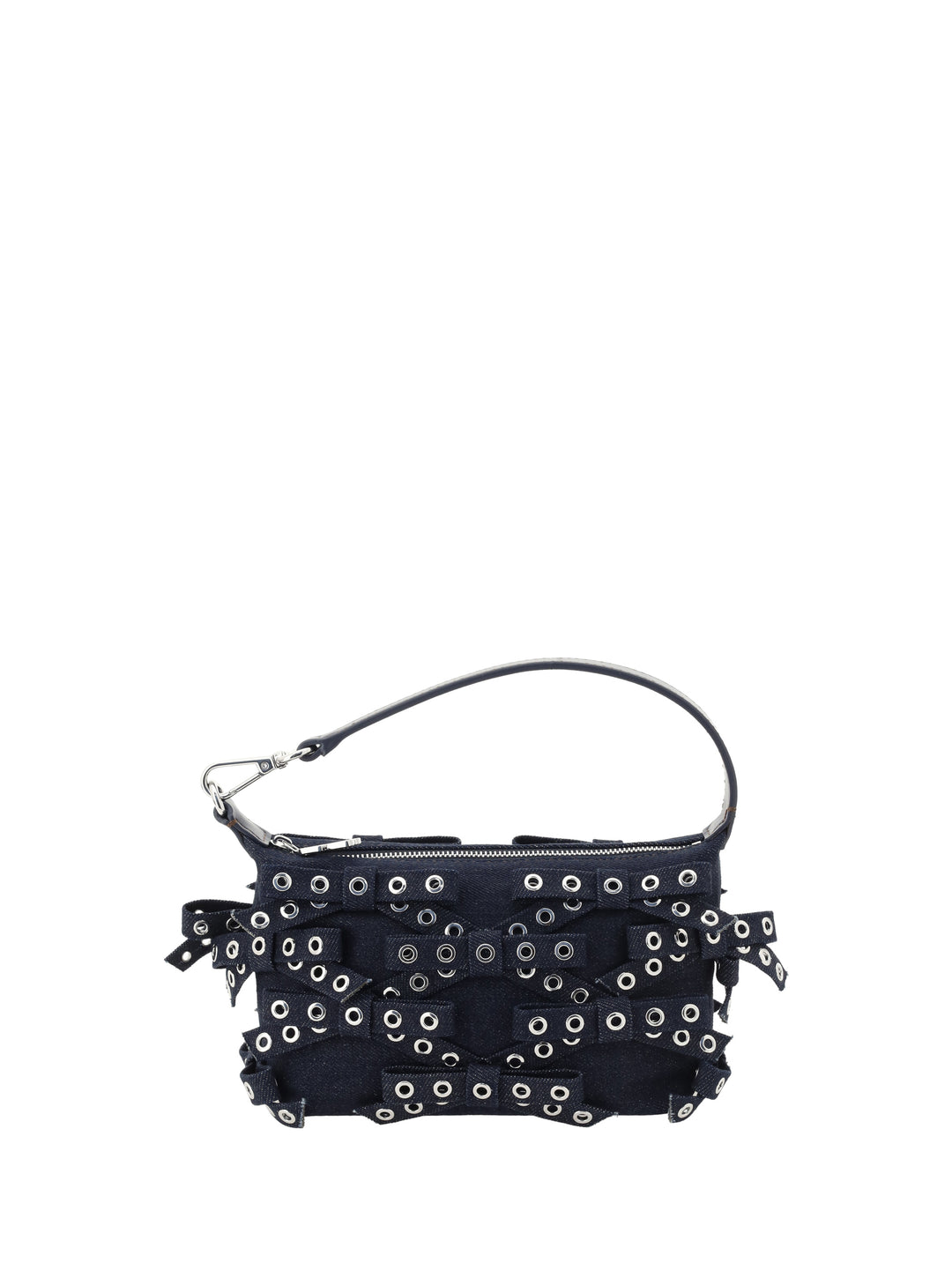 BUTTERFLY SMALL POUCH BOW EYELET DENIM