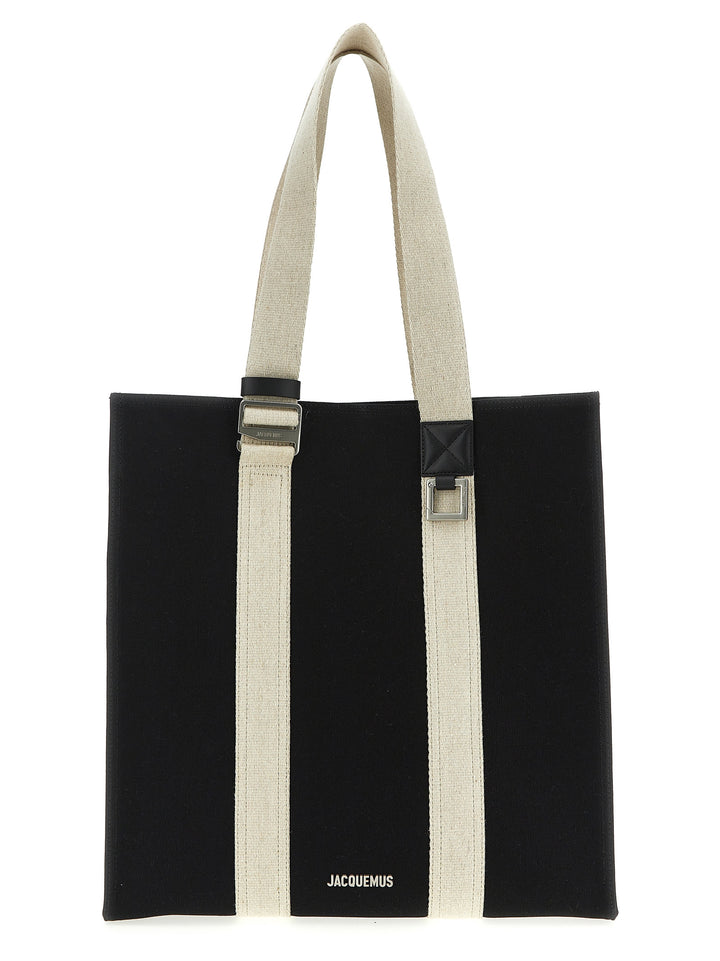 Le Cabas Cuerda Tote Bag White/Black