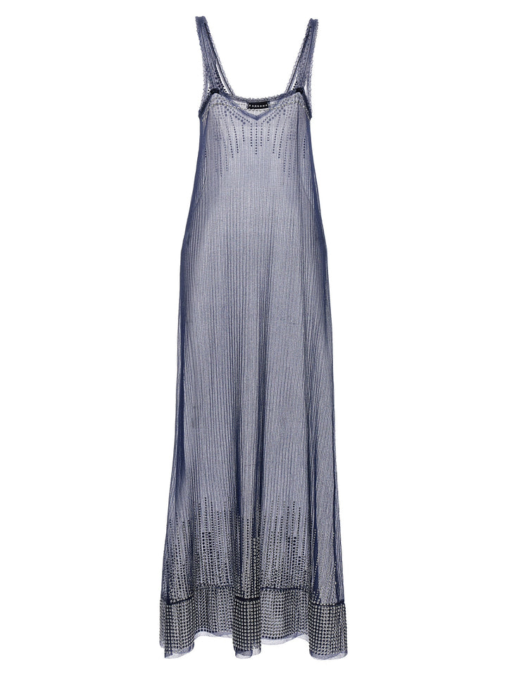 Paco Rabanne Studded Mesh Dress Dresses - Blue | 781dd70b56ebbd1a2115e8911bb835e102eb66e9