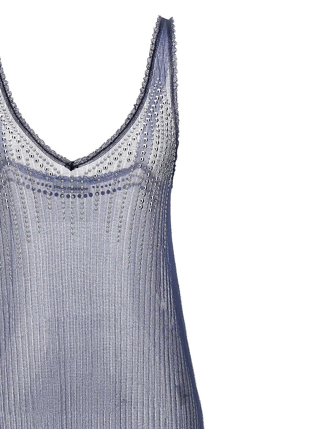 Paco Rabanne Studded Mesh Dress Dresses - Blue | fc916143736165ae0d197d61224a921ce5fbf813