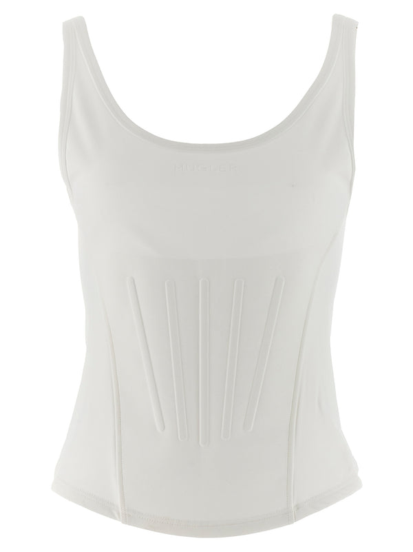 Corseted Tops White
