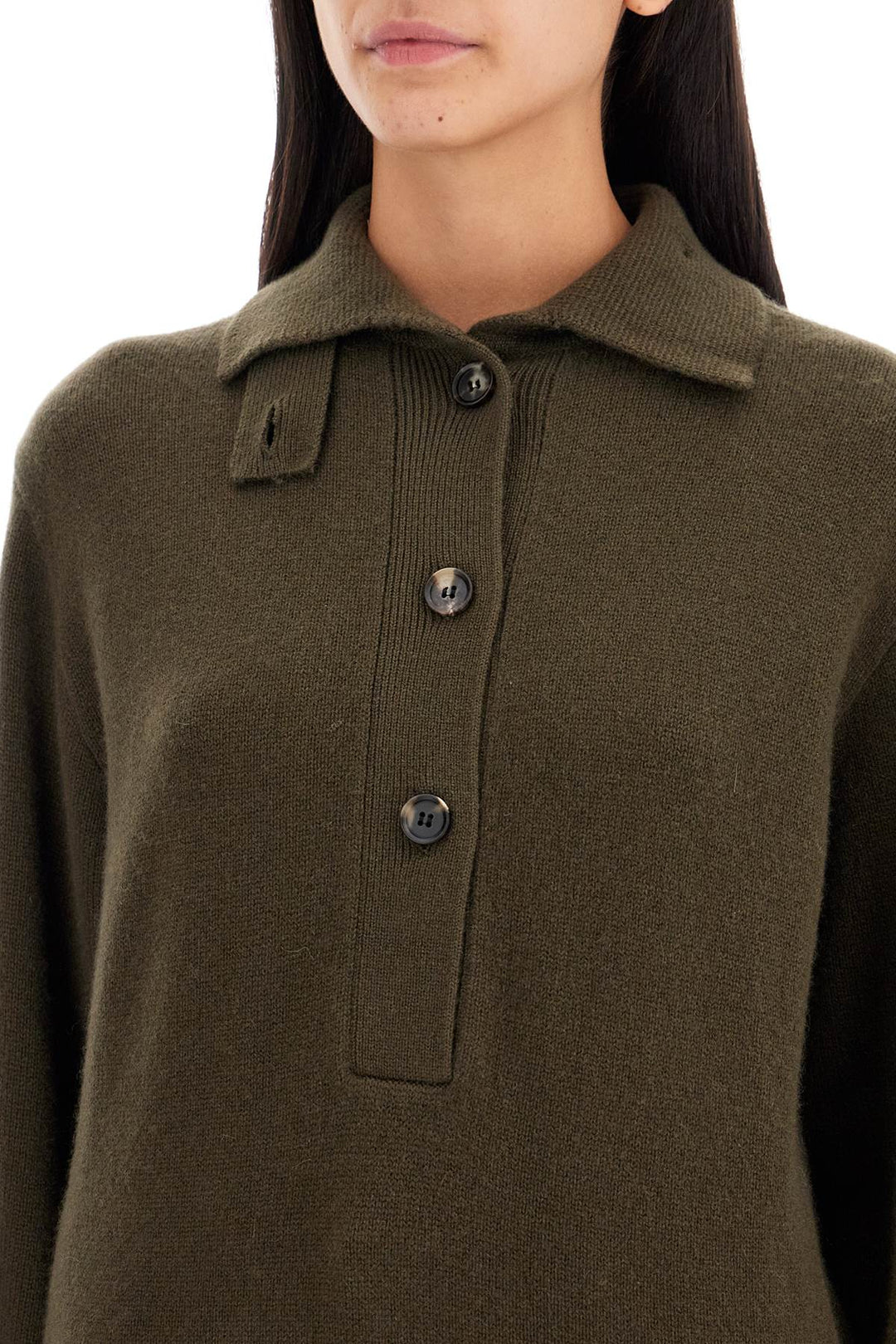 Pullover In Cashmere Stile Polo