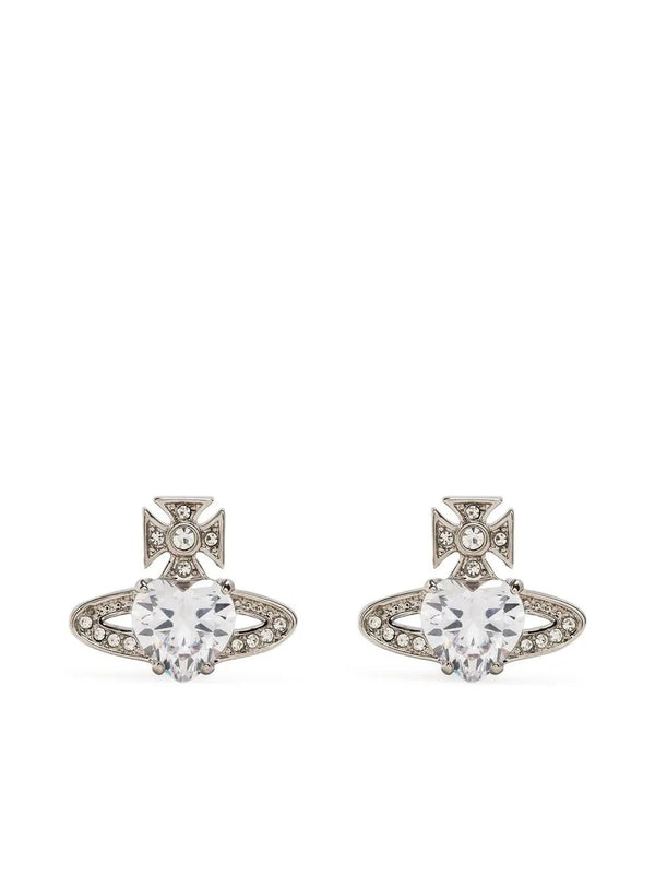 Ariella Heart-Shaped Stone Earrings