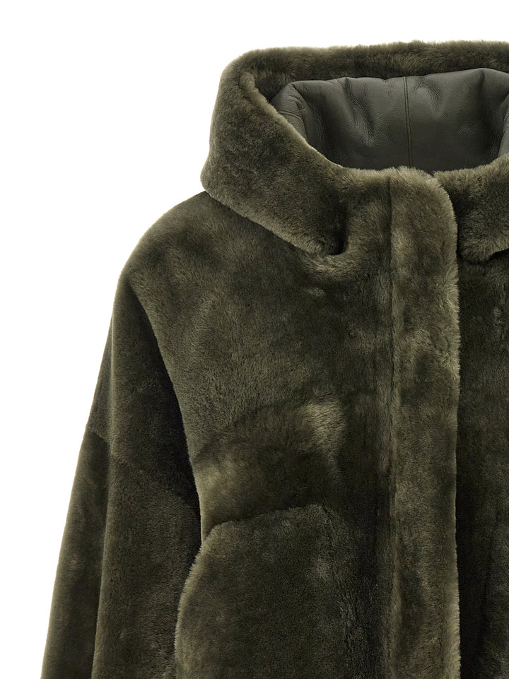 Merino Straight Fur Green