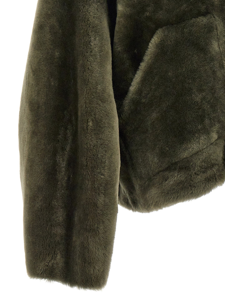 Merino Straight Fur Green