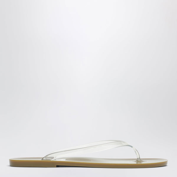 Jo Thong Sandals In Khaki Clear
