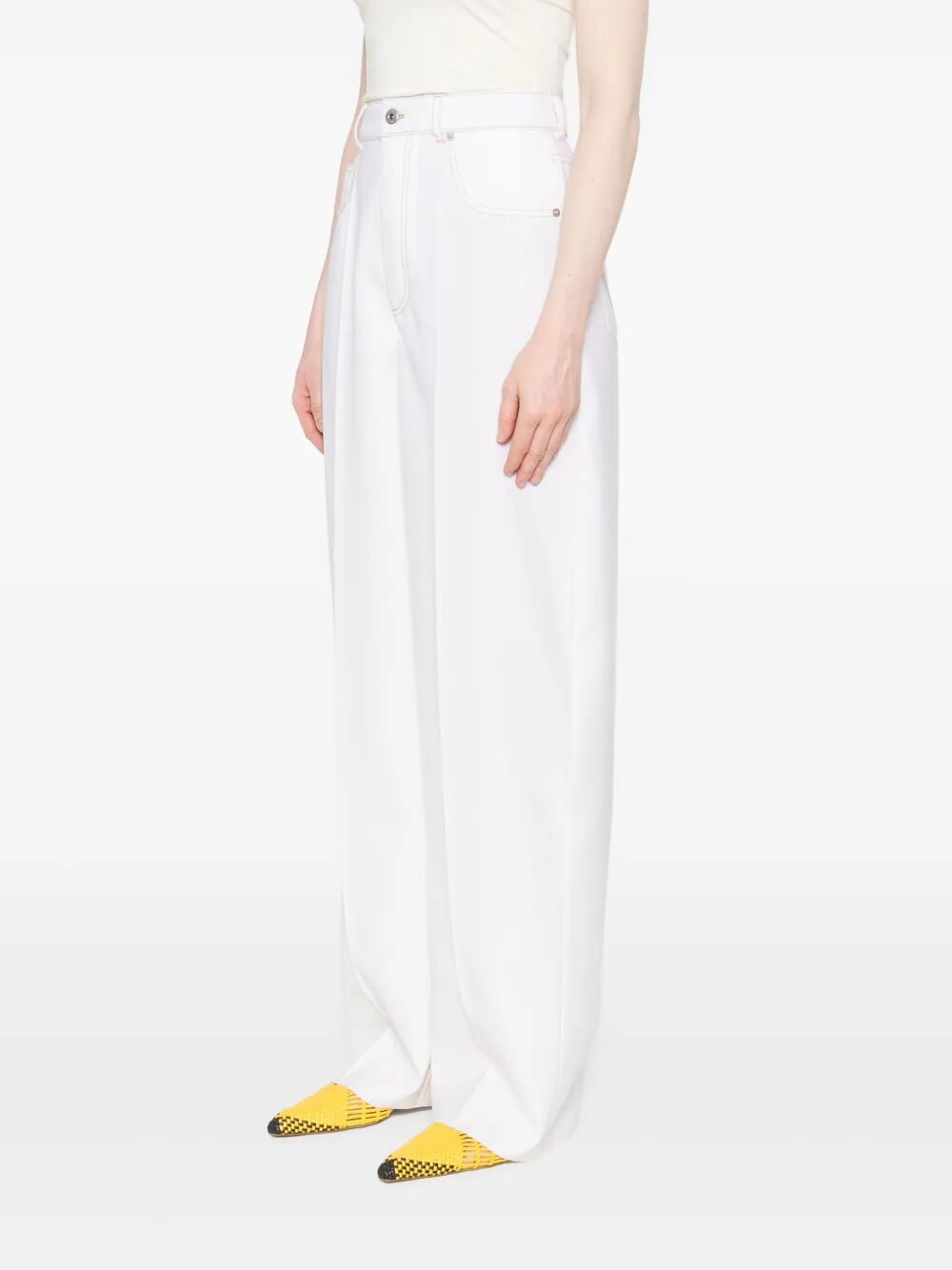 Bottega Veneta PANTALONI - White | 2e1c9fde42cb37336bfbdf12d94449c884bebd85